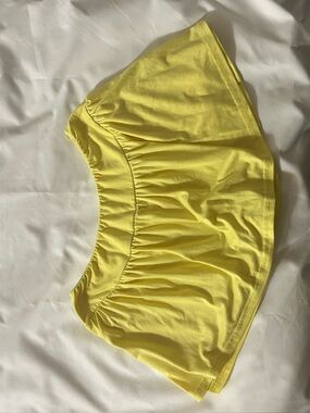 Yellow Off-Shoulder Mini Skirt